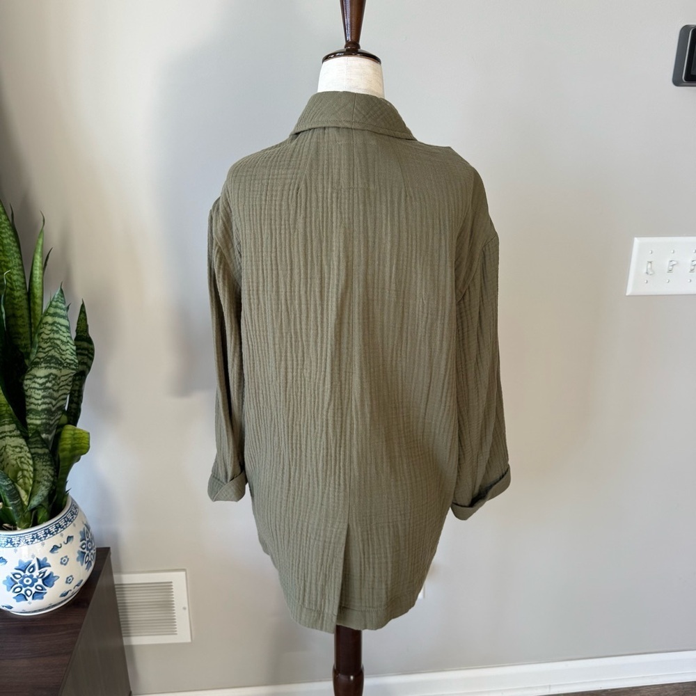 Madewell Lightspun Dorset Blazer Olive Green - Color: Distant Surplus - Picture 9 of 12